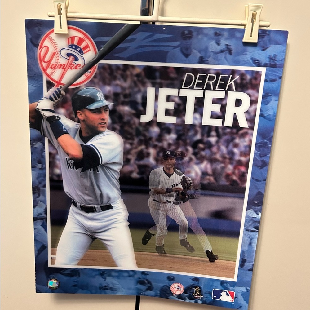 Hollographic Baseball Art Poster - Derek Jeter